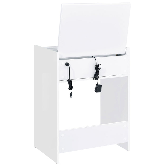 Ayuba - 3 Drawer Makeup Vanity Table With Mirror And Stool