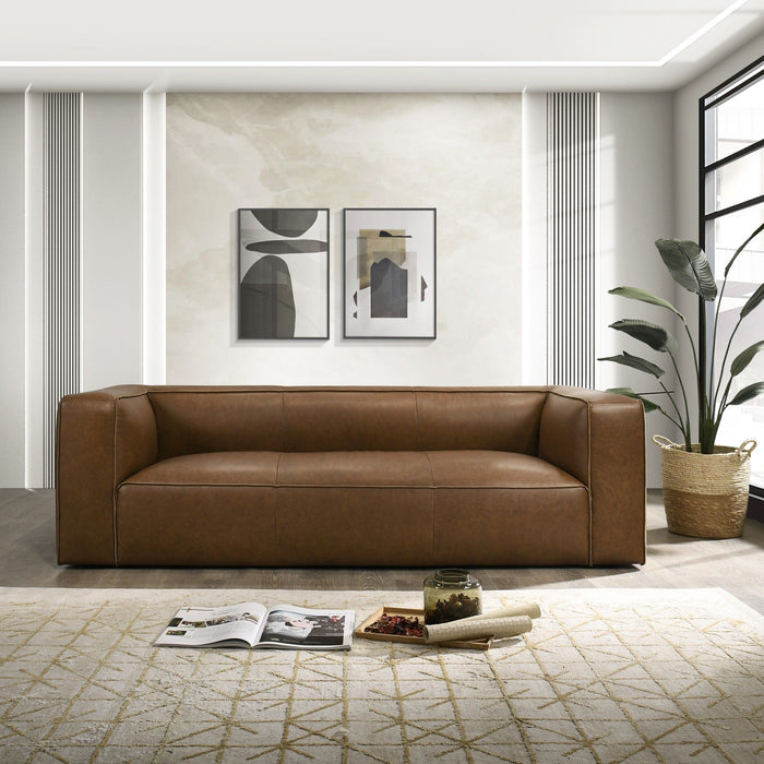 Colton - Sofa With Corner Blocked Frame - Tan