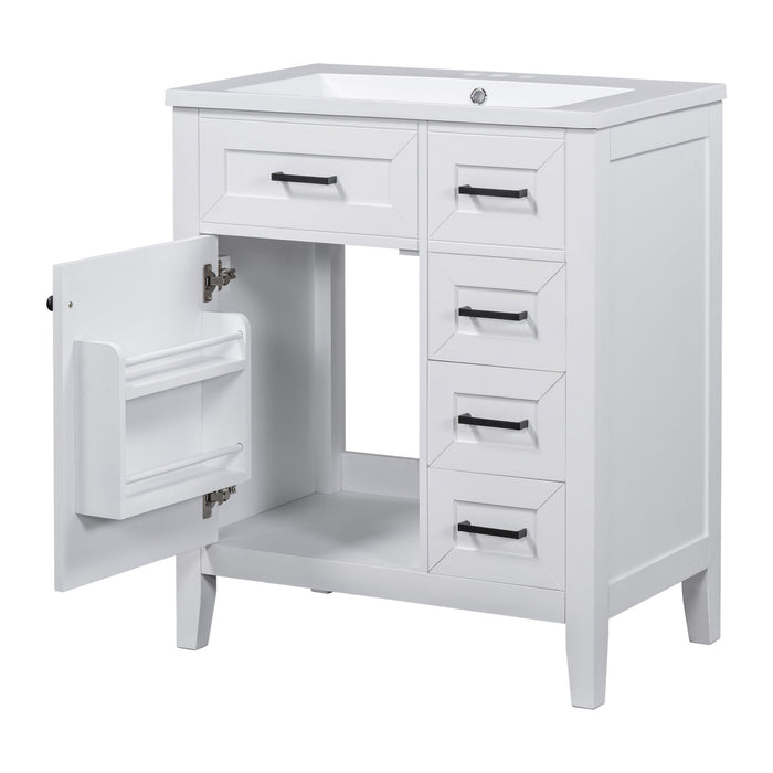 Modern Bathroom Vanity With Sink Combo, 3 Drawers, Undermount Drop-In Sink
