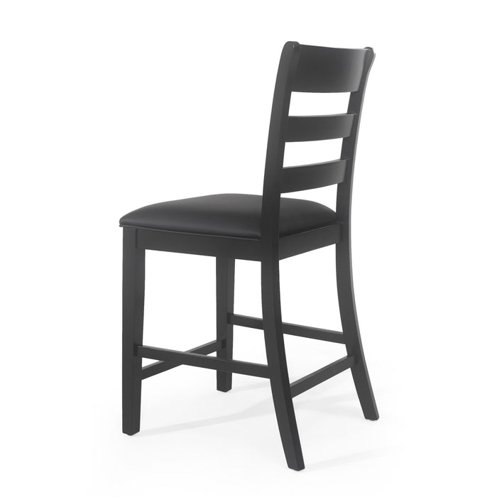 Farmhouse Upholstered Wood Counter Stools