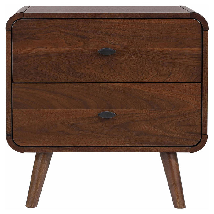 2 Drawer Nightstand - Walnut
