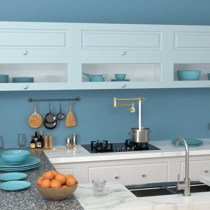 Modern Design Wall Mount Pot Filler Faucet Folding Stretchable