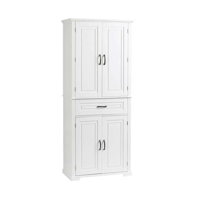 Bathroom Storage Cabinet With Doors And Drawer, Adjustable Shelf