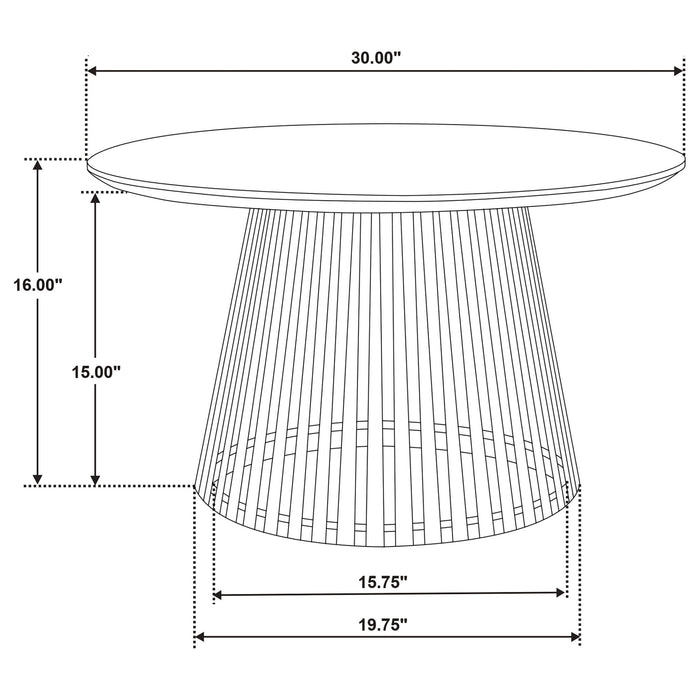 Diana - 2 Piece Round Coffee And End Table Set - Natural