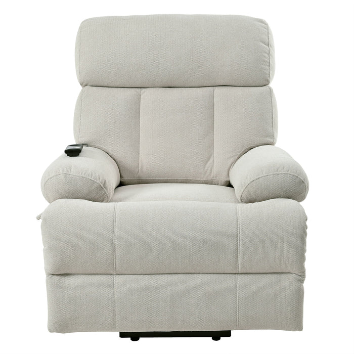 Oversized Power Lift Recliner Chai With Remote Control, Side Pocket, Spacious Seat