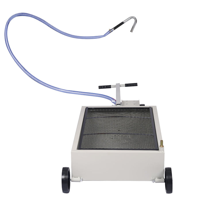 High Impact Polypropylene 20 Gallon Low Profile Oil Drain With Pump Steel - Gray