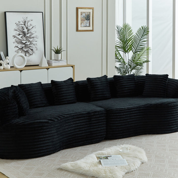 Sectional Sofa, Oversized 4 Seater With Deep Seat Design