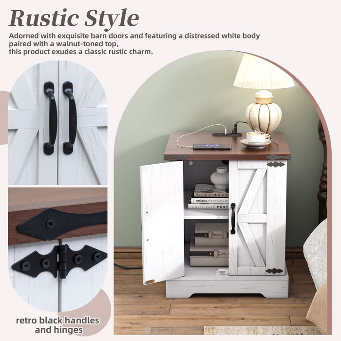 Nightstand With Adjustable Shelf