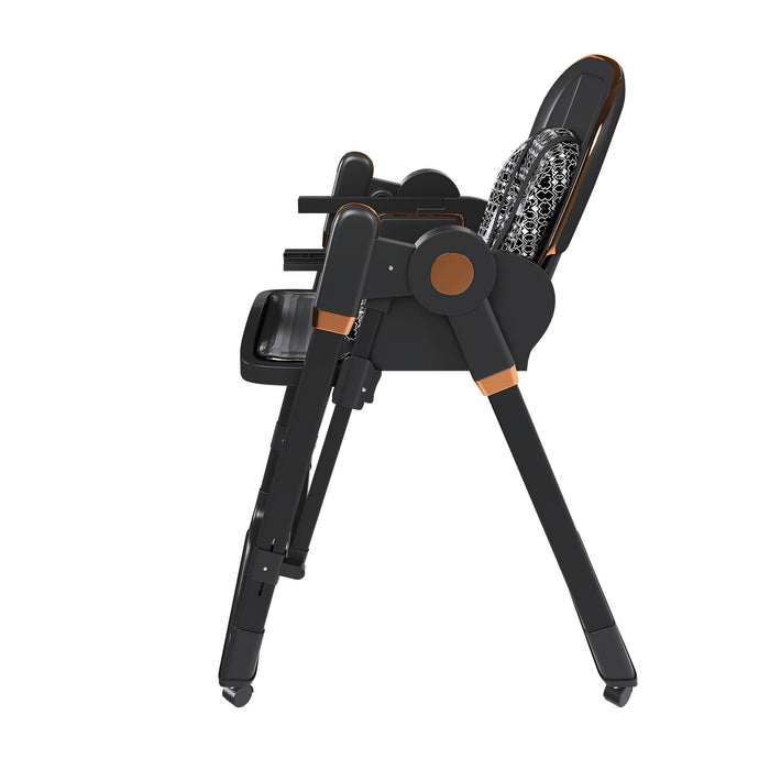 Convertible Baby High Chair To Rocker With 5 Point Harness