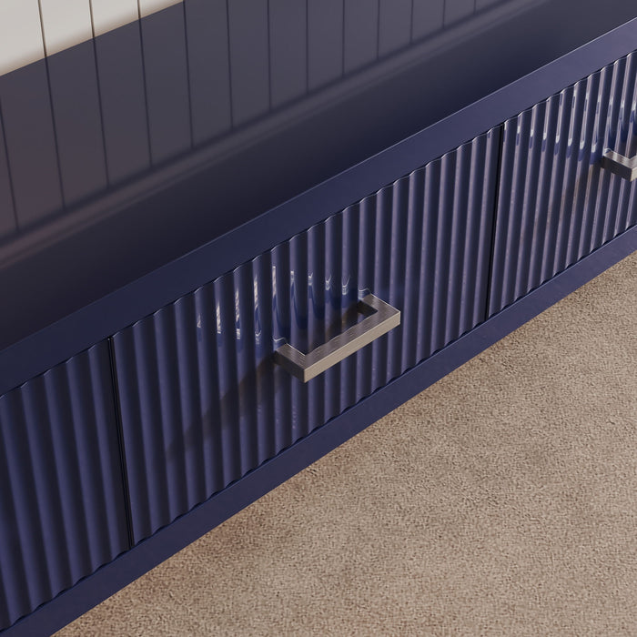 TV Stand With Slatted Drawers