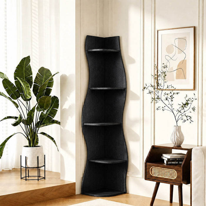 5 Tier S - Shaped Corner Shelf For Living Room