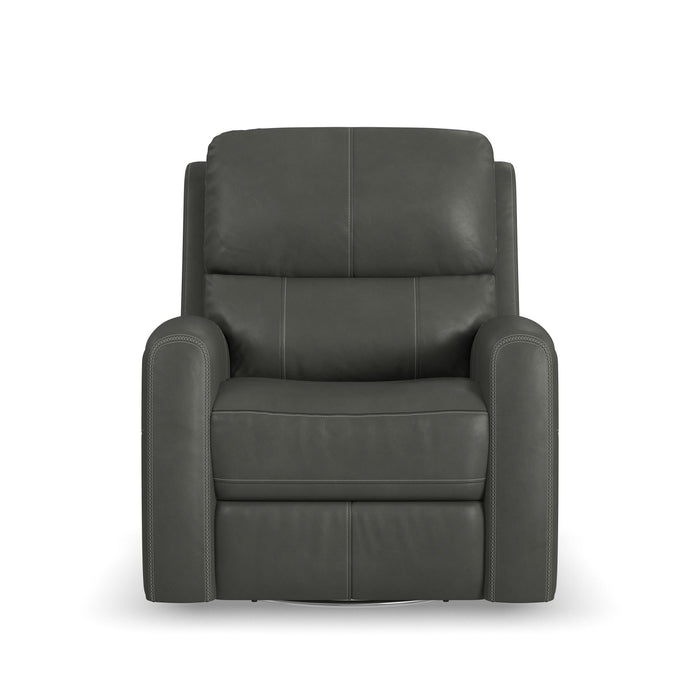 Linden - Power Swivel Gliding Recliner With Power Headrest, Lumbar, Heat & Massage