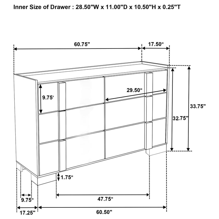 Lincoln - 4 Piece Queen Bedroom Set - Natural