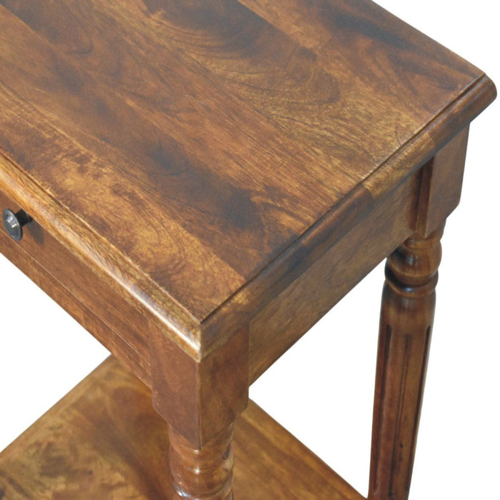 Turned Legs Drawer Table