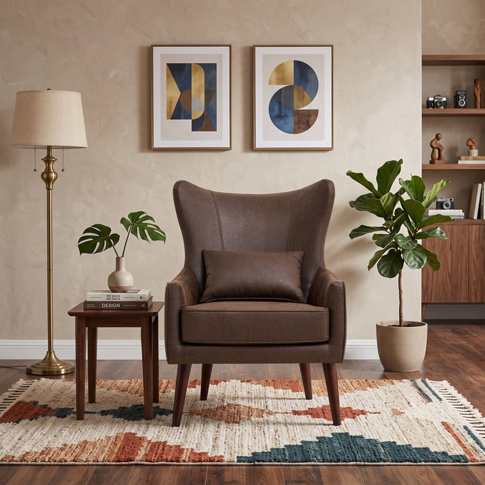 Leisure Chair With Curved Backrest