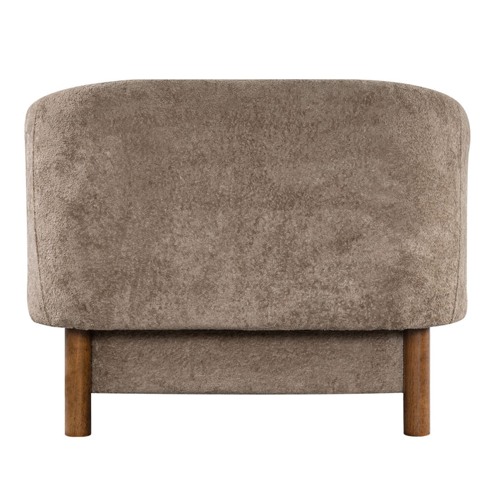 Modern Accent Chair With Recessed Arms And Tight Back