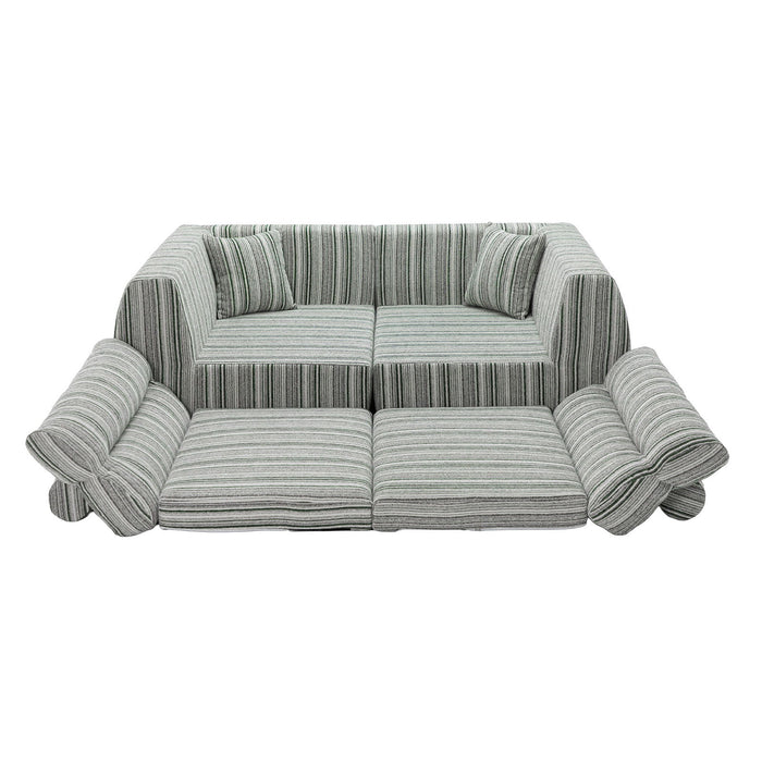 3 Seater, Couch With Throw Pillows For Living Room