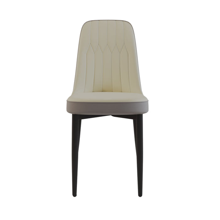Modern Dining Chair With Cushions And Metal Legs