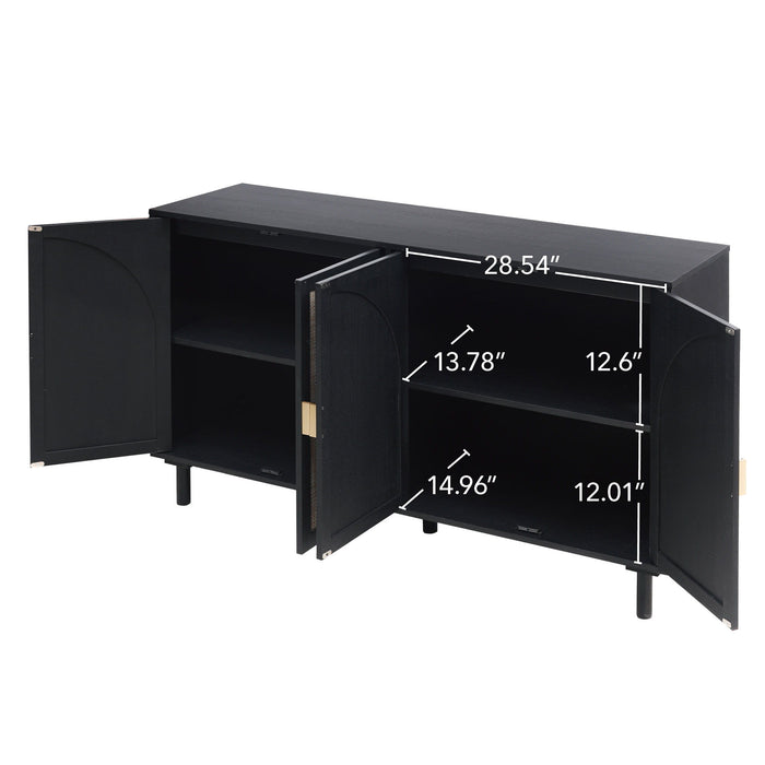 4 Door Cabinet, Customizable Storage System