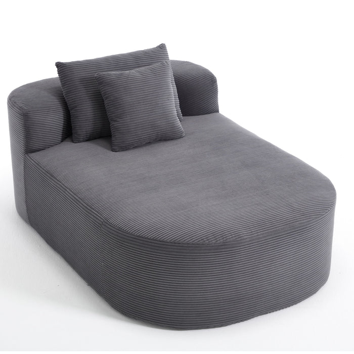 Oversized Chaise Lounge Sofa Bed With Deep Seat And Soft Pillows