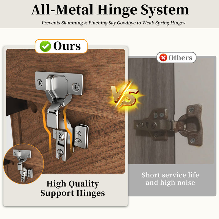 Flip-Top Round Coffee Table With Storage - Brown