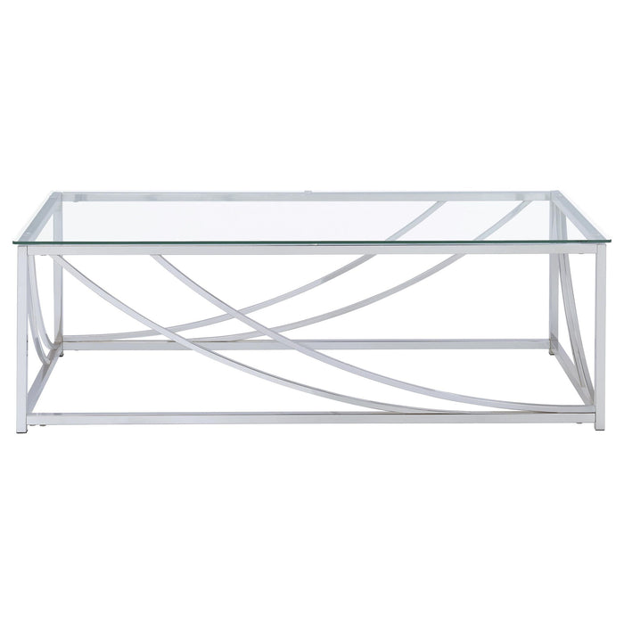 Kempton - 2 Piece Coffee And End Table Set - Chrome