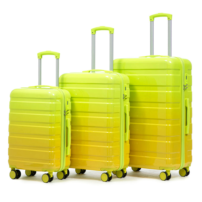 Luggage Set 20" /24" /28" With Combination Lock And Silent Wheels
