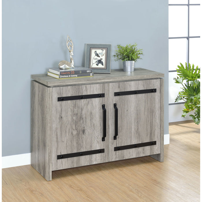 2 Door Accent Cabinet With Accents - Gray