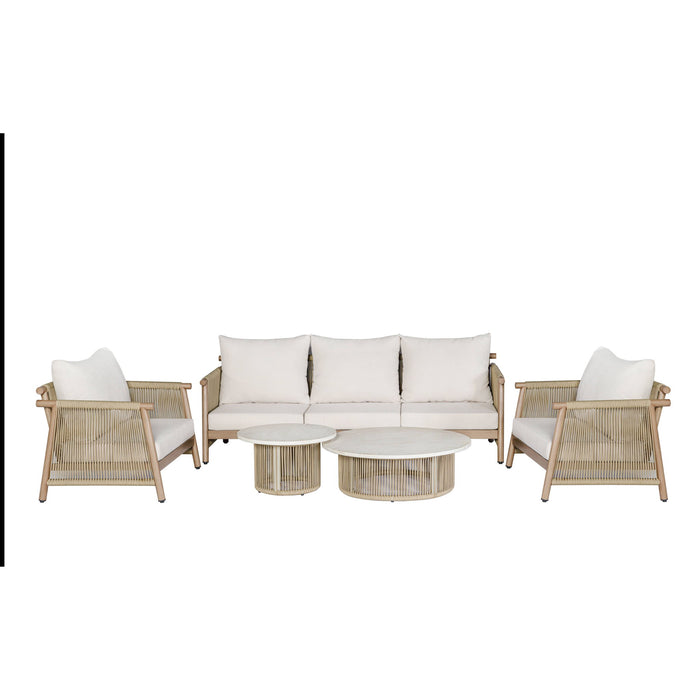 Zira - 5 Piece Patio Sofa Set - Beige