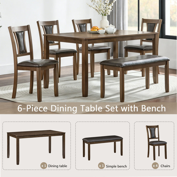 Modern Dining Table Set With Upholstered Chairs
