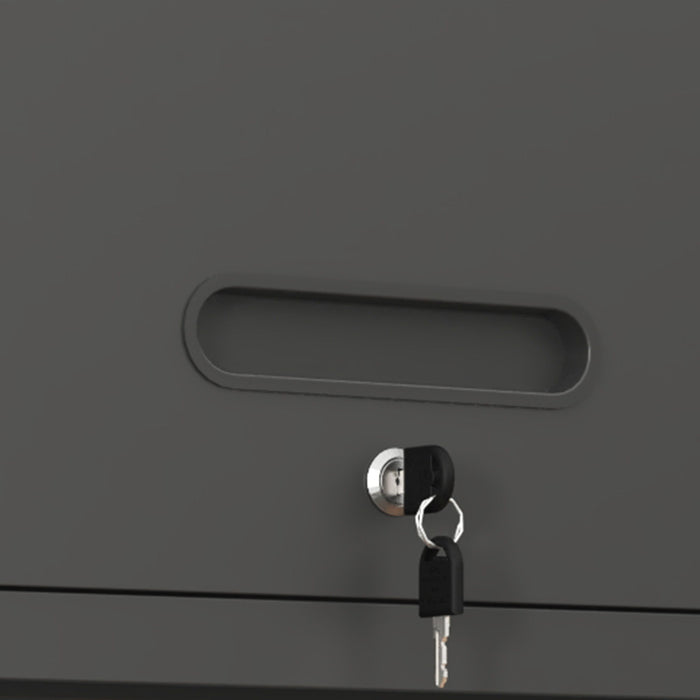 Heavy Duty, Metal Wall Mounted Tool Storage Cabinet Steel Metal Garage Storage Cabinet - Black / Gray