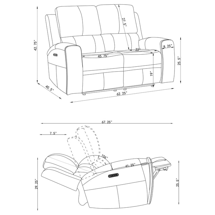 Boyce - Triple Power Reclining Loveseat With Independent Headrest