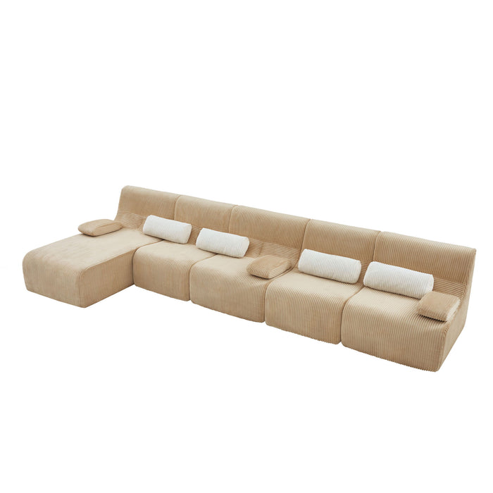 Oversized Sectional Sofa, Living Room Seating With Modular Design