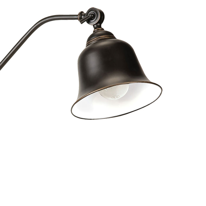 Edmond - Bell Down Table Lamp With Shade - Brown