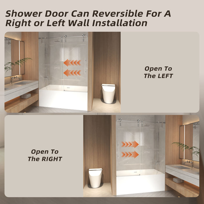Frameless Sliding Bathtub Door With Frame