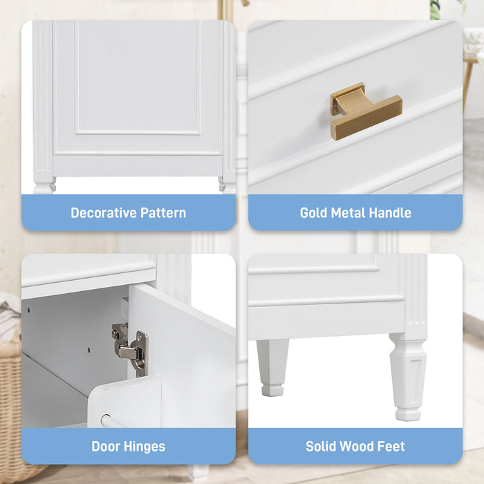 Bathroom Vanity With Sink, Adjustable Shelf, Tilt-Out Drawer