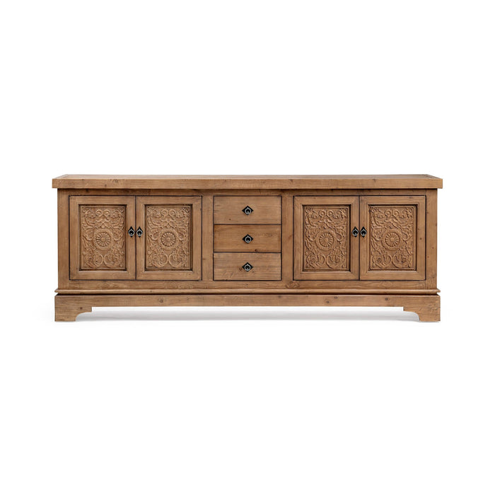 Amita - 3 Drawer 4 Door Cabinet - Brown