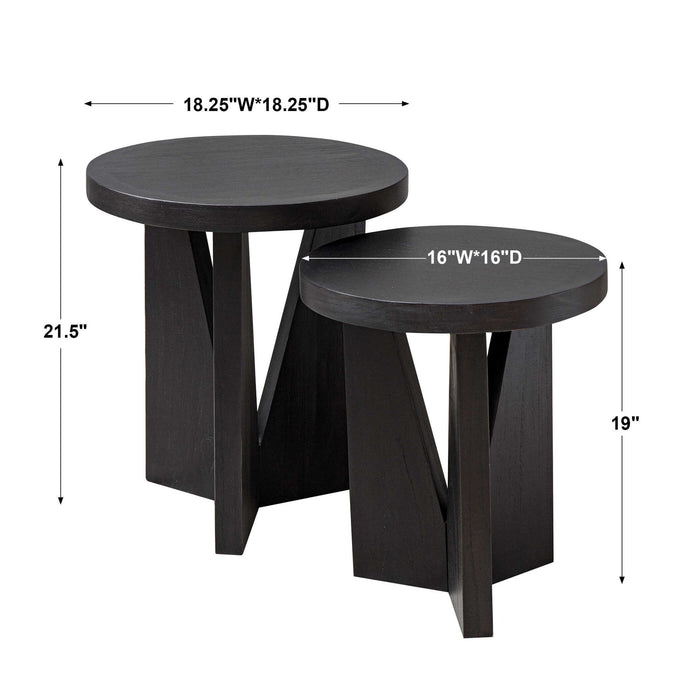 Nadette - Nesting Tables (Set of 2) - Black