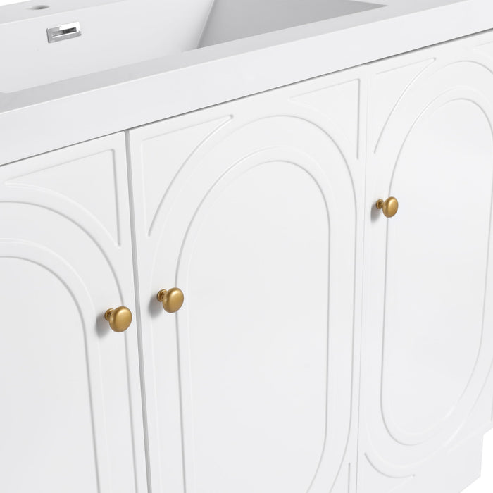 Modern Freestanding Bathroom Vanity With Soft Close Cabinet Doors