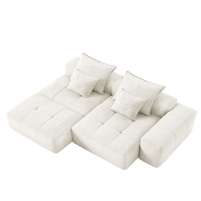 Modern Oversized Diy Combination Modular Sectional Sofa With Pillows
