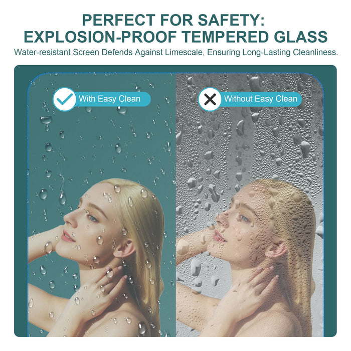 Single Sliding Bypass Shower Door Enclosure With Tempered Glass