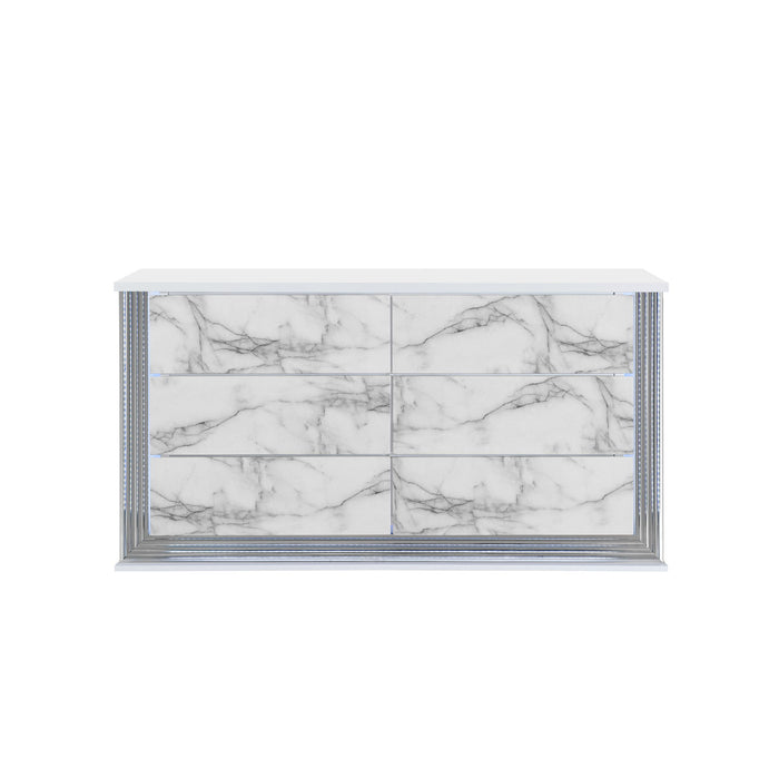 Moon - Marble Buffet - White