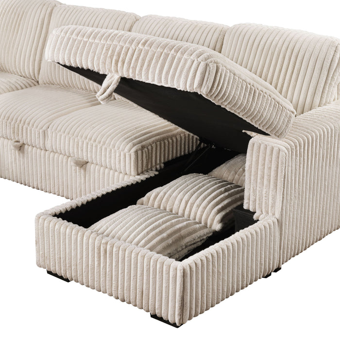 Thurston - Storage Sectional Sofa With Pop Up Bed