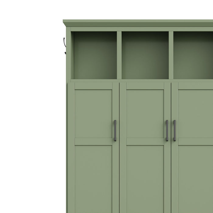 Hall Tree With 4 Hidden Cabinets