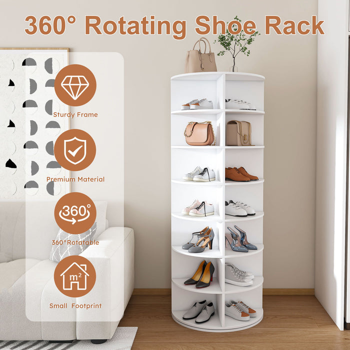 Rotating Shoe Rack Tower
