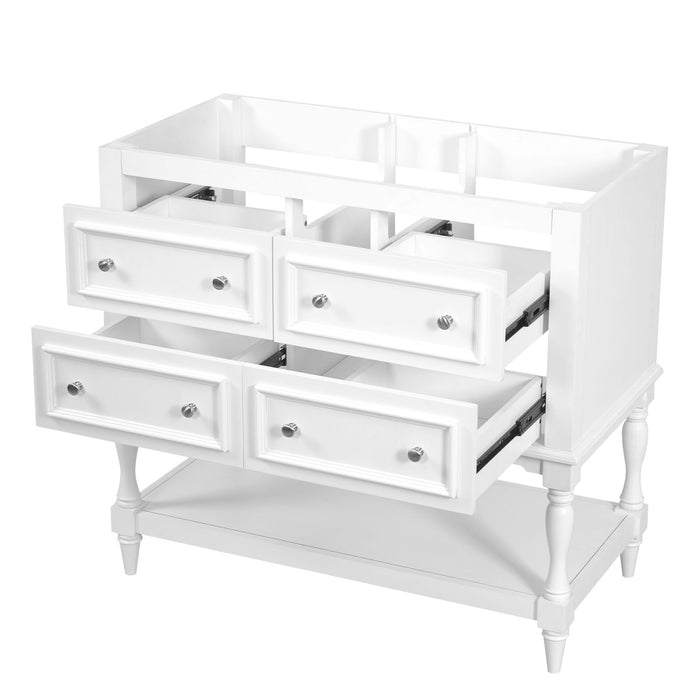 Modern Bathroom Vanity Cabinet With 4 Drawers