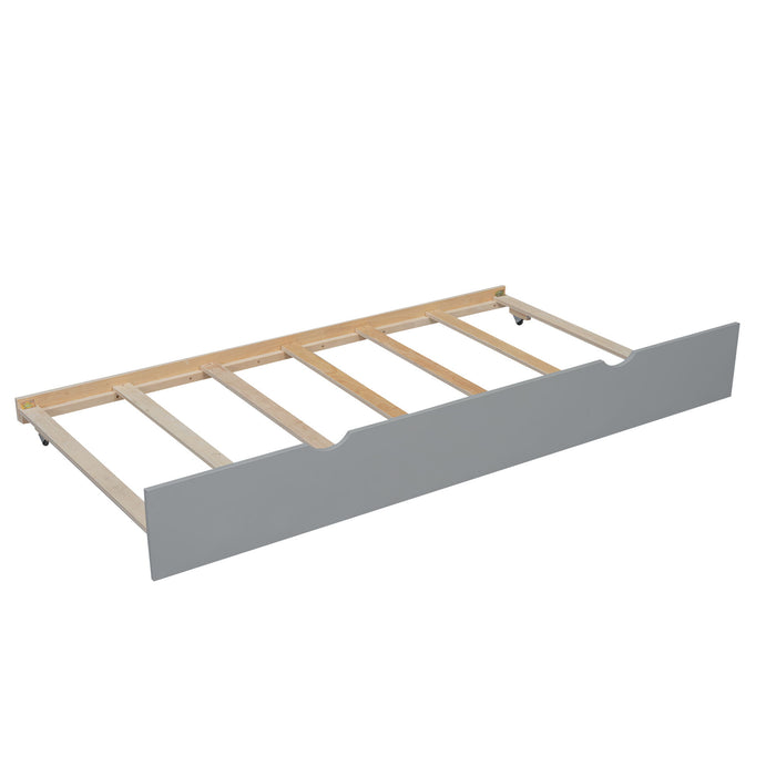 Bunk Bed With Ladder And Safety Guardrail