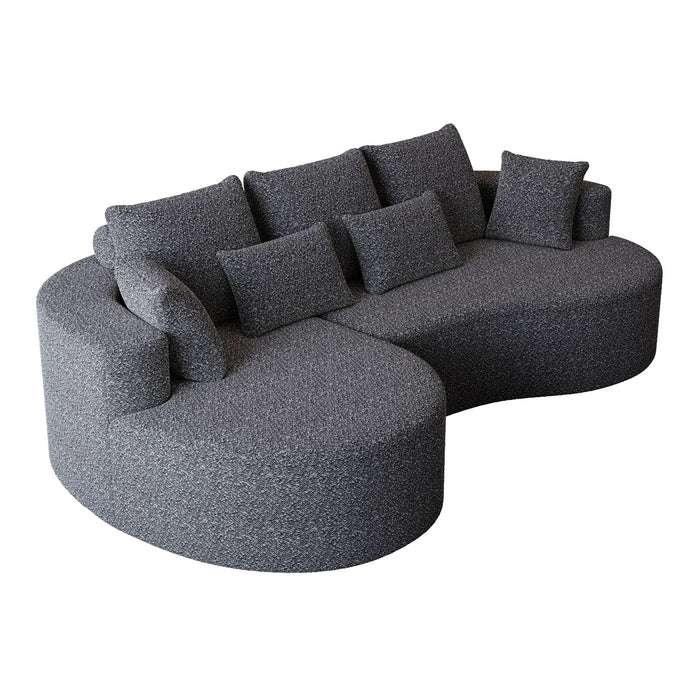 Curved Oversized Sectional Sofa With Extra Deep Seat