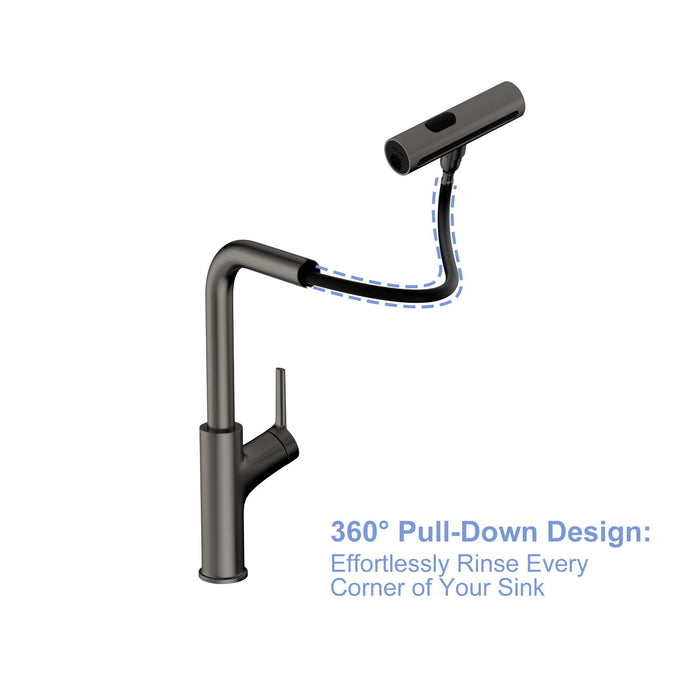 360° Pull Down Kitchen Faucet With 4 Spray Modes