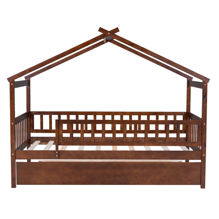 Creativity House Bed With Twin Size Trundle